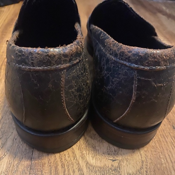 Allen Edmonds Modesto Brown Distressed Leather Loafers US Size 9.5 D